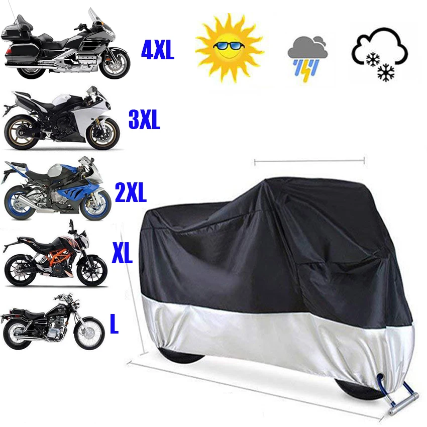 Brand New S M L XL 2XL 3XL 4XL Universal Outdoor UV Protector Waterproof Motorcycle Cover Bache Funda Moto Scooter Bycicle Case