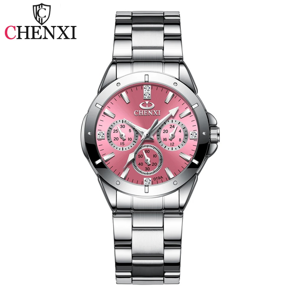 CHENXI 019A Women Luxury Watches Fashion Women’s Quartz Wristwatches Top Brand Rhinestone Dial Clock Waterproof Reloj Mujer