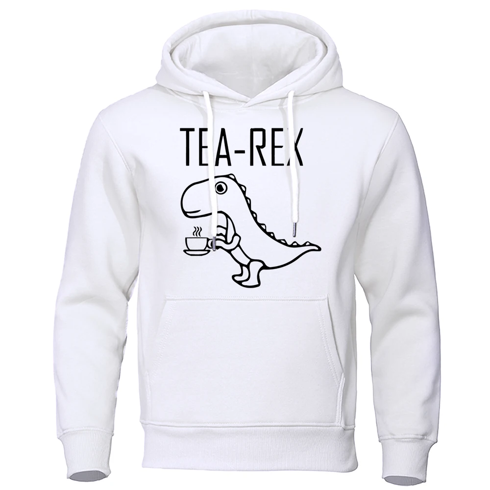 Cartoons Tea Rex Cute Funny Prints Clothing Mens Soft Streetwearpullovers Crewneck Personality Hoodies Casual Fashion Hoody Men