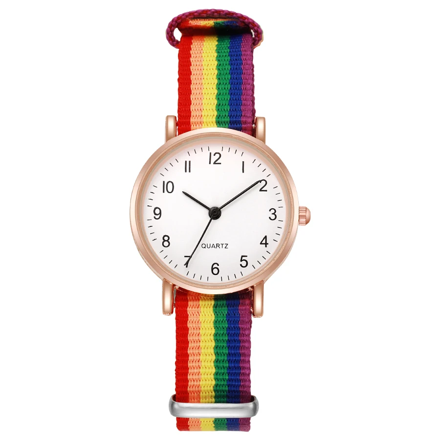 Casual Watch For Women Rainbow Band Watches Simple Classic Ladies Quartz Wristwatch Clock Gift relojes de mujer