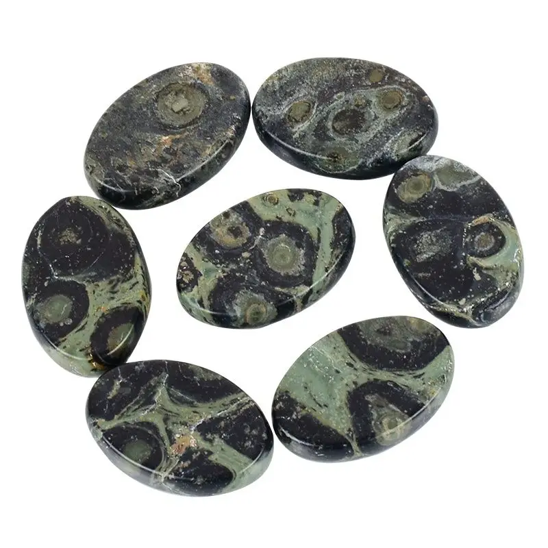 Chakra Massage Stones Natural kambaba Jasper Worry Stone7 PCS/ Set 30*20 palm Stone Meditation SPA Reiki Beauty Health Care Tool