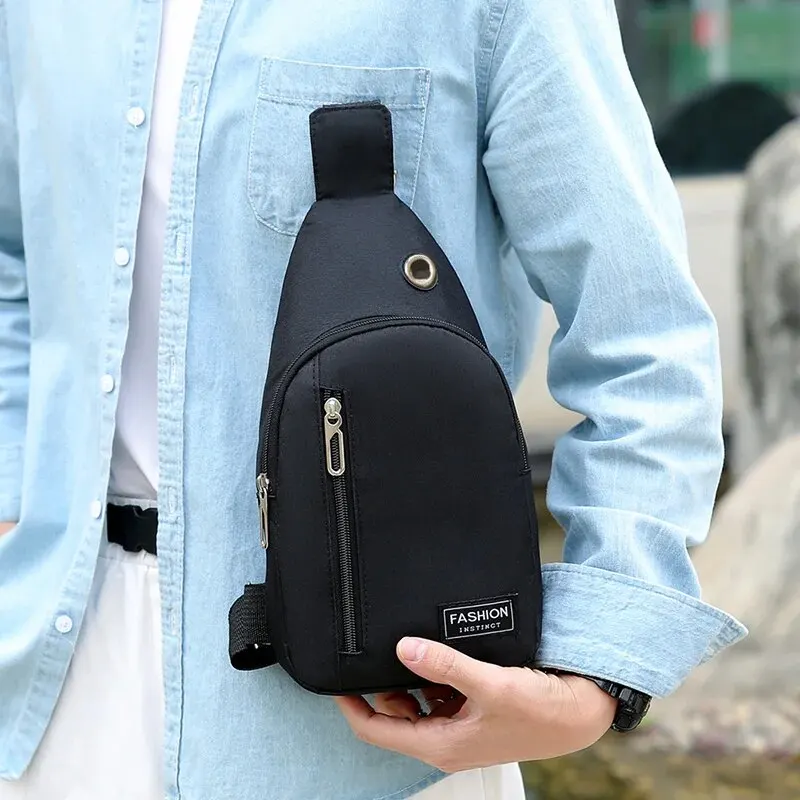 Chest Bag Men New Leisure Fashion Trend One Shoulder Chest Bag Outdoor Sports Multi Functional Crossbody Bag