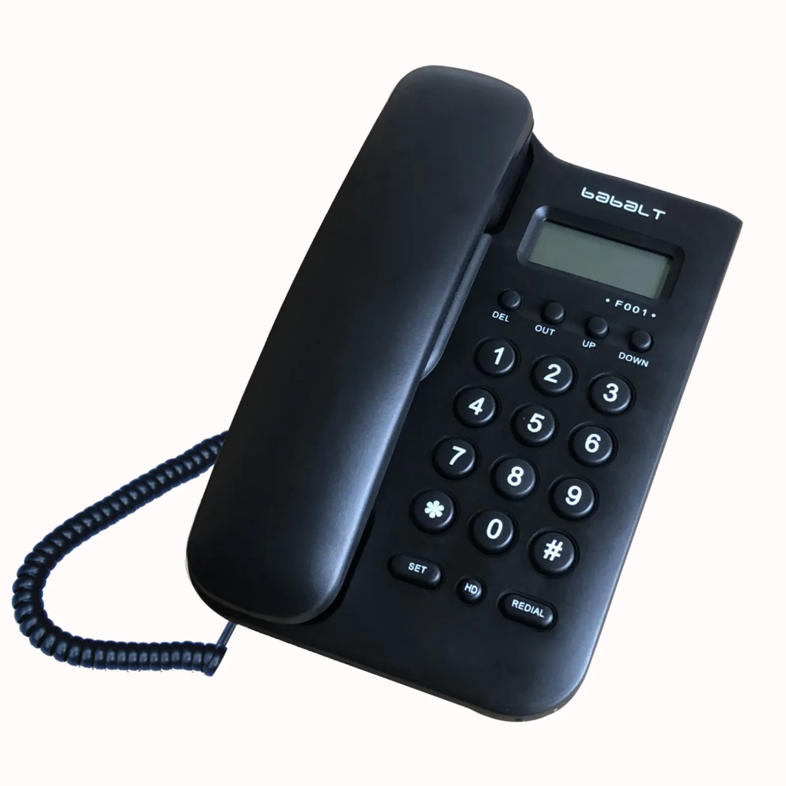 Corded phone,Black Caller ID Telephone,Basic Desk/Wall Mountable Analog Landline Phone for Home