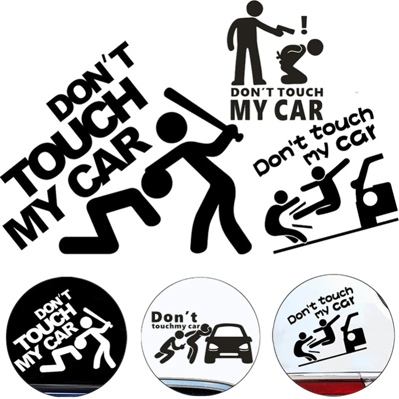 Creative Don’t Touch My Car Car Sticker Decals – Funny Exterior Auto Decals for Car Window Accessories