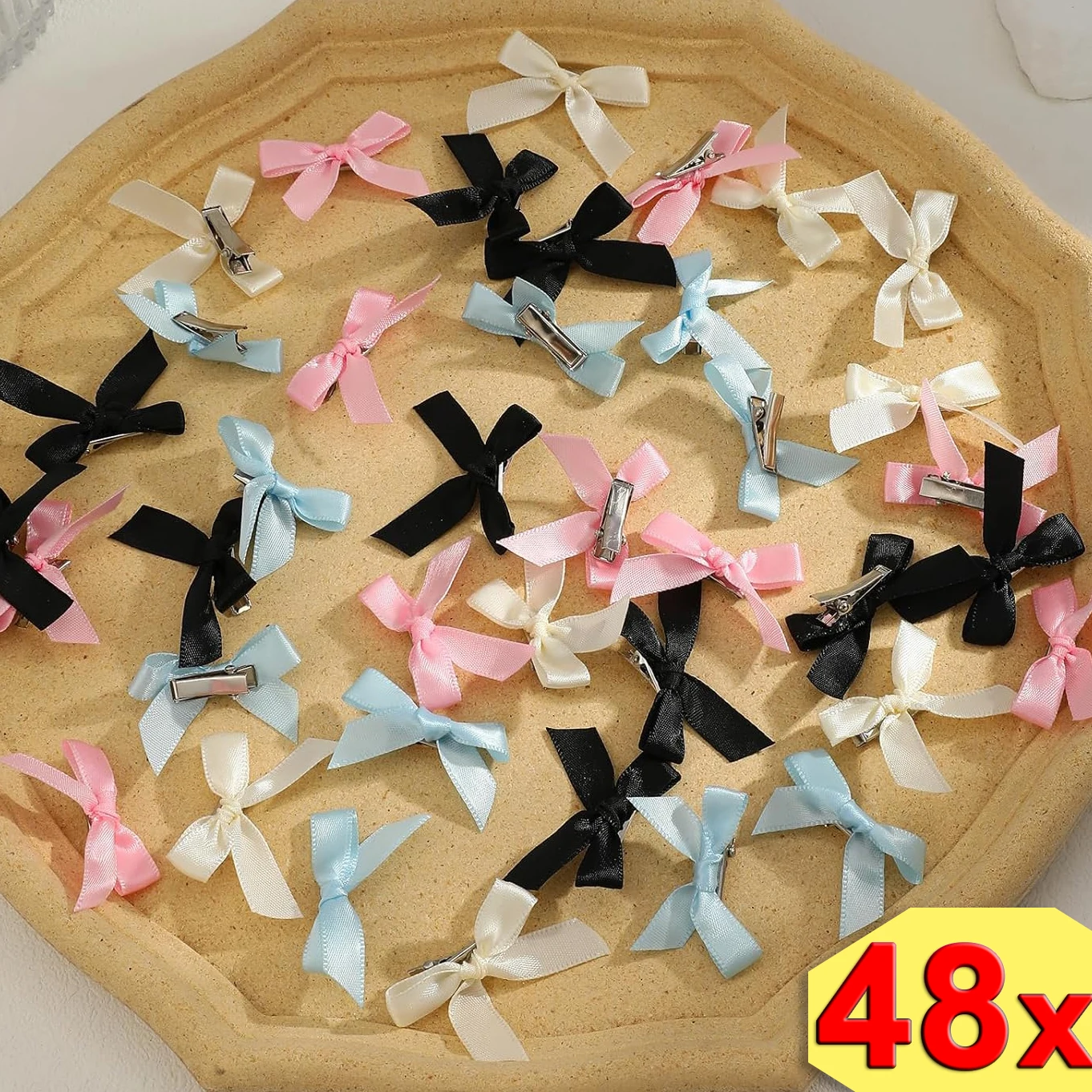 Cute Ribbon Bow Hair Clips for Girls Korean Style Bowknot Mini Side Clip Hairpin Barrette Headwear Baby Hair Pin Accessories