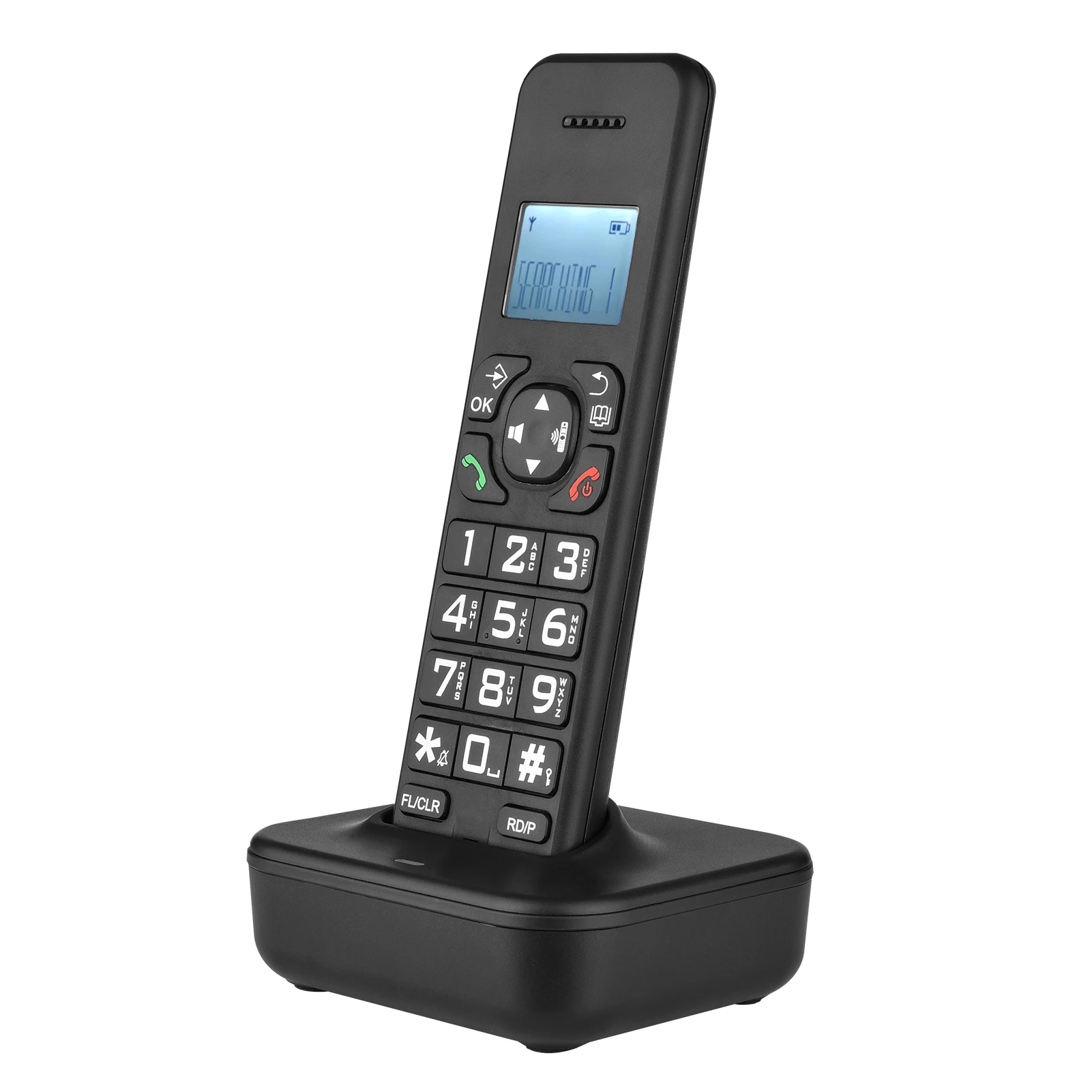 D1002B Cordless Phone with Answering Machine Caller ID/Call Waiting 1.6 inch Backlight LCD 3 Lines Screen Display Rechargeable