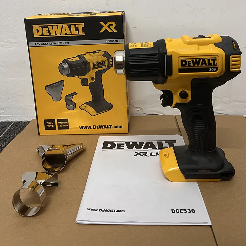 DEWALT Cordless Hot Air Gun DCE530 Industrial Electric Baking Gun 20V Automotive Film Adjustable Electric Hair Dryer Power Tool