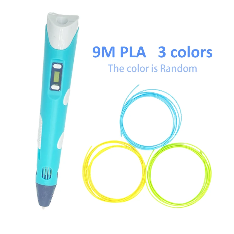 DIY 3D Pen Drawing Three-dimensional Drawing Printing Pen Children’s Art Pen Educational Toys 20 Color PLA Filament Pen Craft