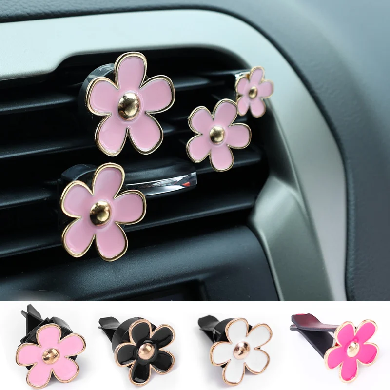 Daisy Car Air Outlet Perfume Clip Cute Mini Flower Aromatherapy Creative Car Interior Decoration Air Freshener Accessories Daisy Car Air Outlet Perfume Clip Cute Mini Flower Aromatherapy Creative Car Interior Decoration Air Freshener Accessories