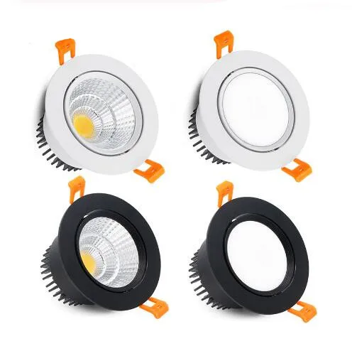 Dimmable Led Down Light COB Spot Light 3w 5w 7w 9w 12w 15w AC85-265V Ceiling Recessed Indoor Lighting