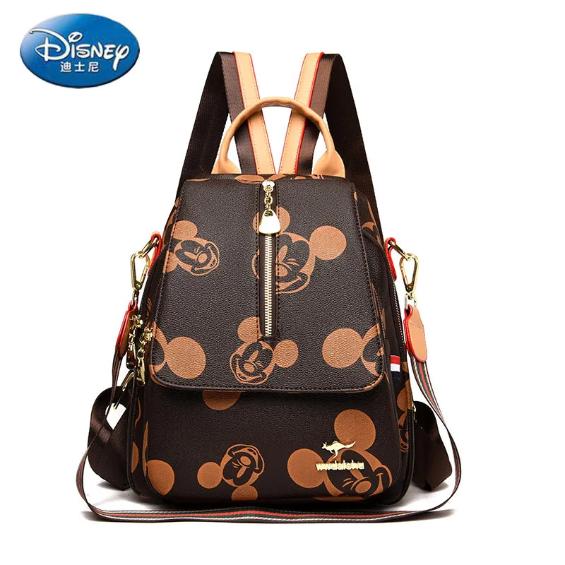 Disney 2023 New Fashion Mickey Ladies Backpack High Quality Large Capacity Multifunctional High-end Storage Ladies Backpack