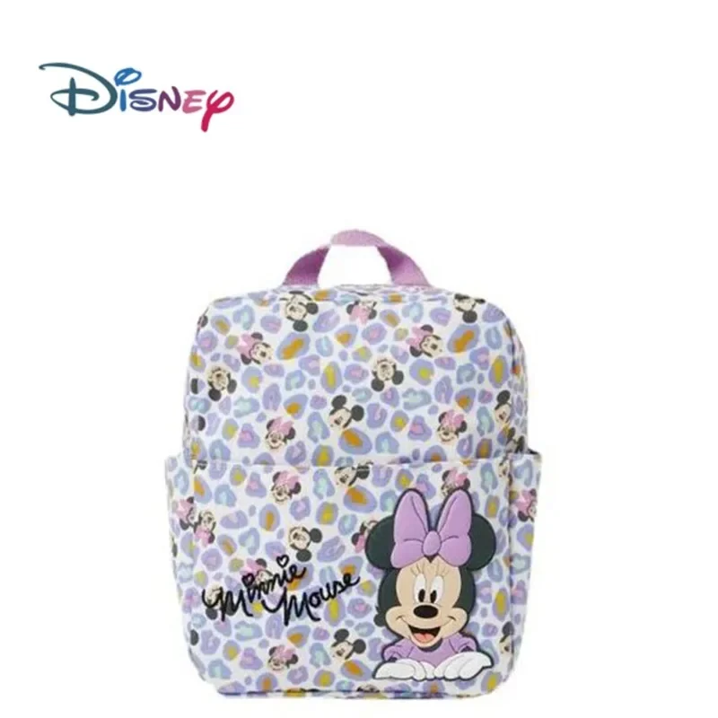 Disney Cute Mickey and Minnie Children’s Backpack Girls Cartoon Print Large Capacity Book Storage Kindergarten Baby School Bag