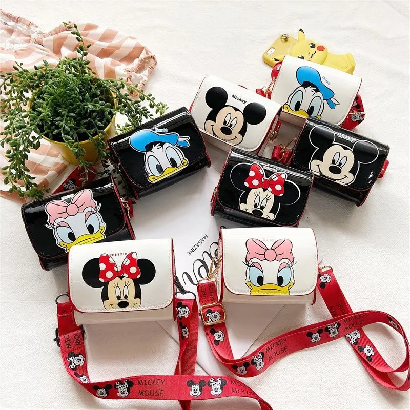 Disney Women’s Bag Kids Bag Mickey Mouse Cartoon Pictures Shoulder Bags Cute Girl Messenger Bag Coin Purse Fashion Anime Gifts