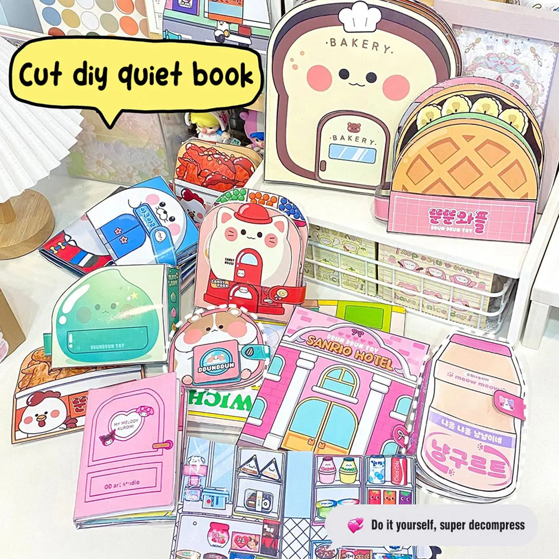 Diy Cloth Books Sticker Logical Games Quiet Book Decompression Book For Girls Kids 2024 Creative Funny Anime Dressing Toys