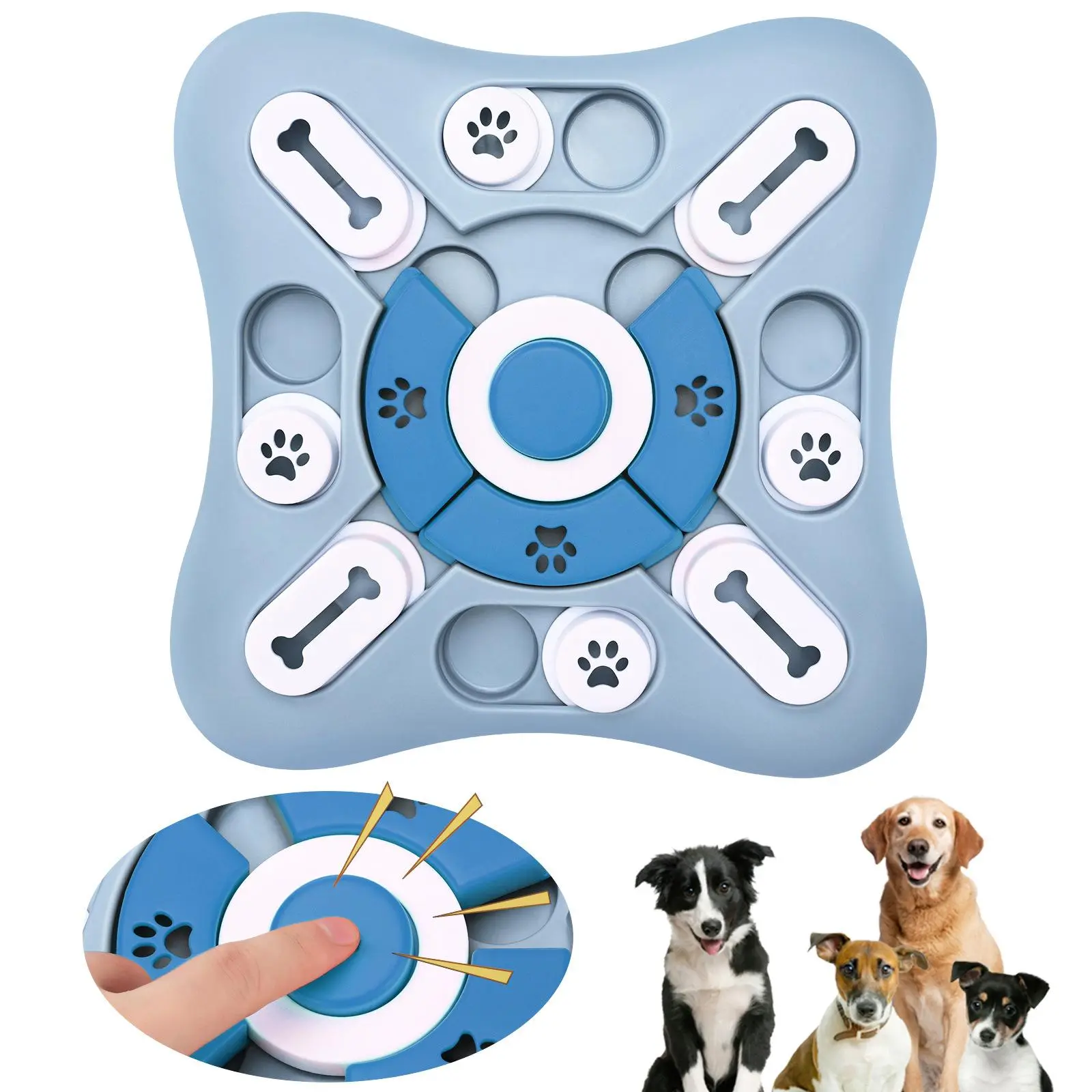 Dog Toys Slow Feeder Interactive Increase Puppy IQ Food Dispenser Slowly Eating NonSlip Bowl Pet Puzzle Cat Dogs Training Game