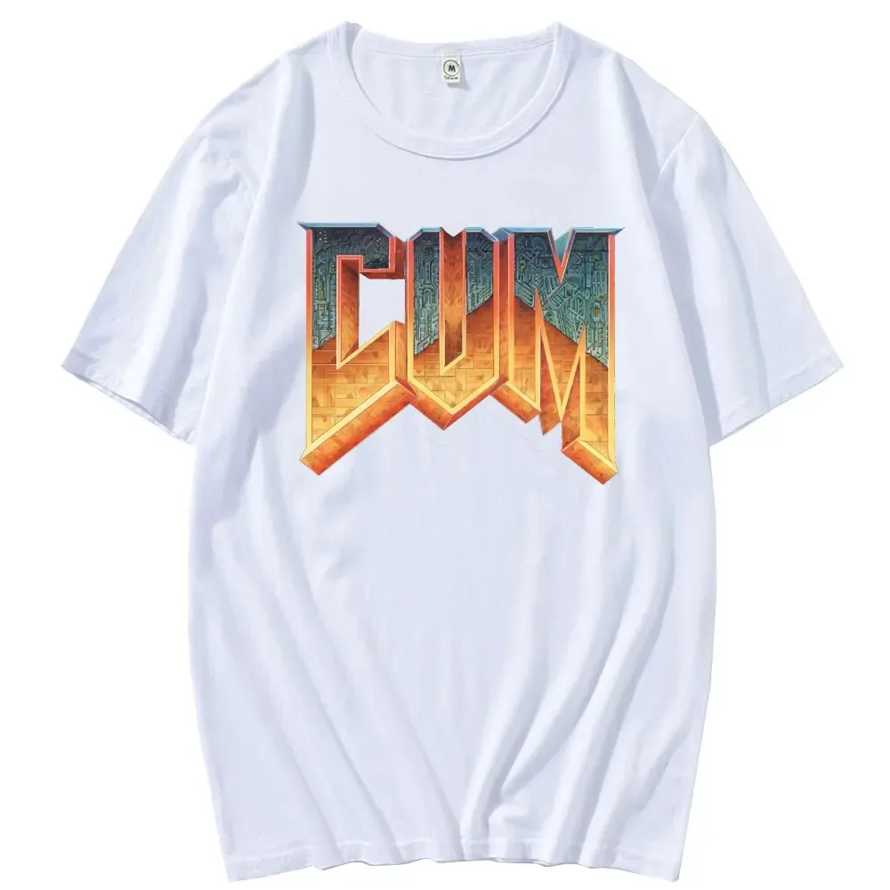 Doom Cum Vintage Graphic 100% Cotton Tee Shirt Women Tshirt Summer Fashion Short Sleeve Tshirt Kids Boy Hip Hop Tops