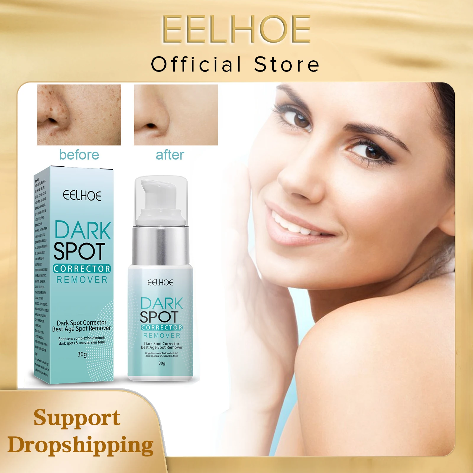 EELHOE Whitening Freckle Cream Nicotinamide Dark Spot Remover Skin Care Moisturizing Brighten Anti-aging Fade Spot Face Beauty