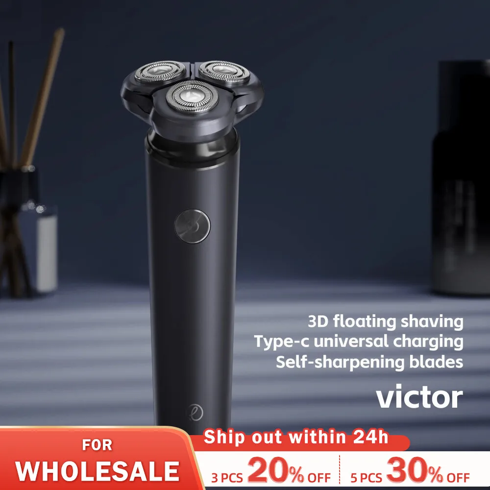 ENCHEN Victor Blackstone 7 Electrical Rotary Shaver For Men Magnetic Cutter Blade Portable Beard Trimmer Type-C Rechargeable