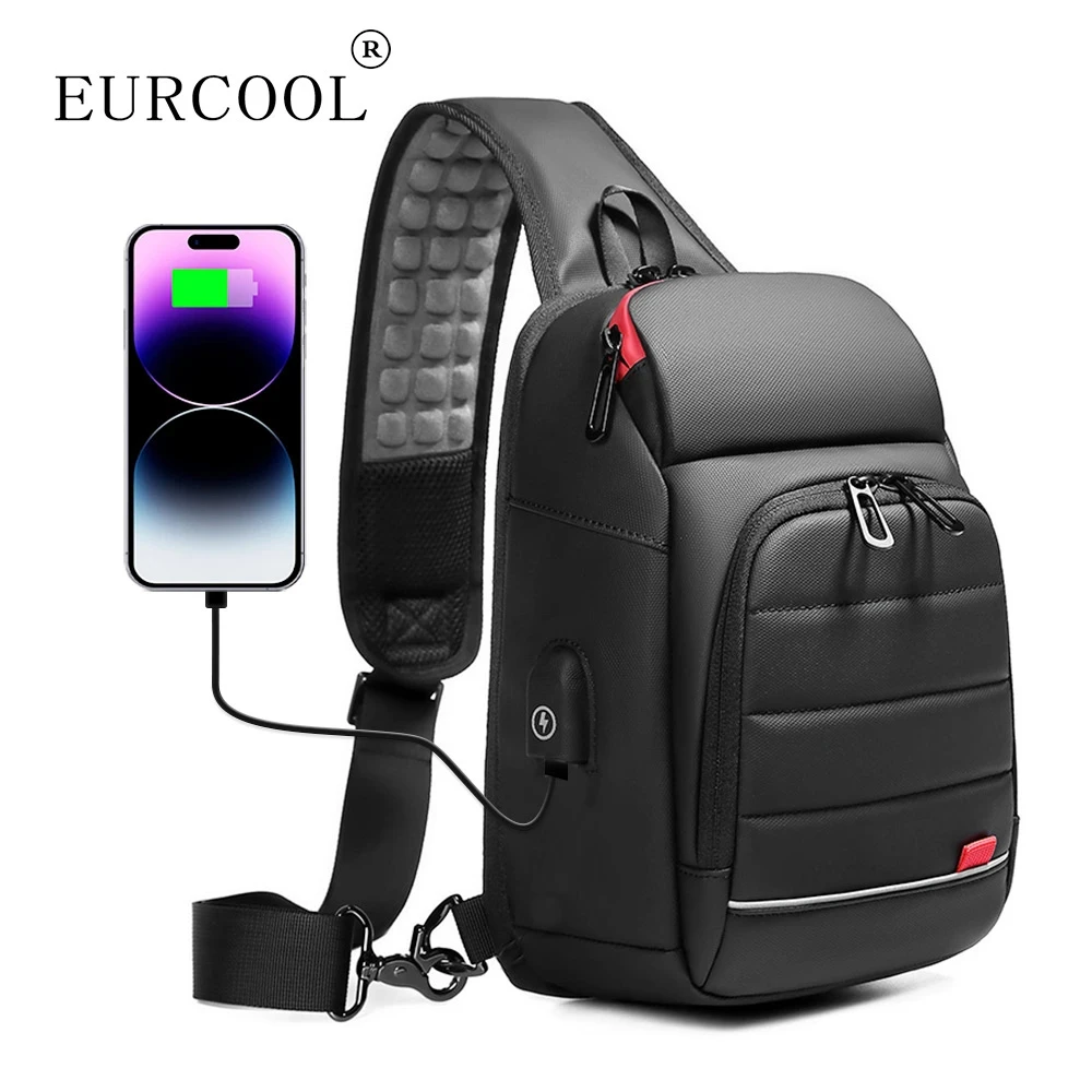 EURCOOL Multifunction Men Chest Bag for 9.7