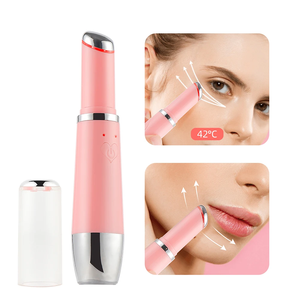 Electric Mini Eye Massage Device Pen Facials Vibration Thin Face Magic Stick Anti Bag Pouch & Wrinkle Beauty Eye Care Tool