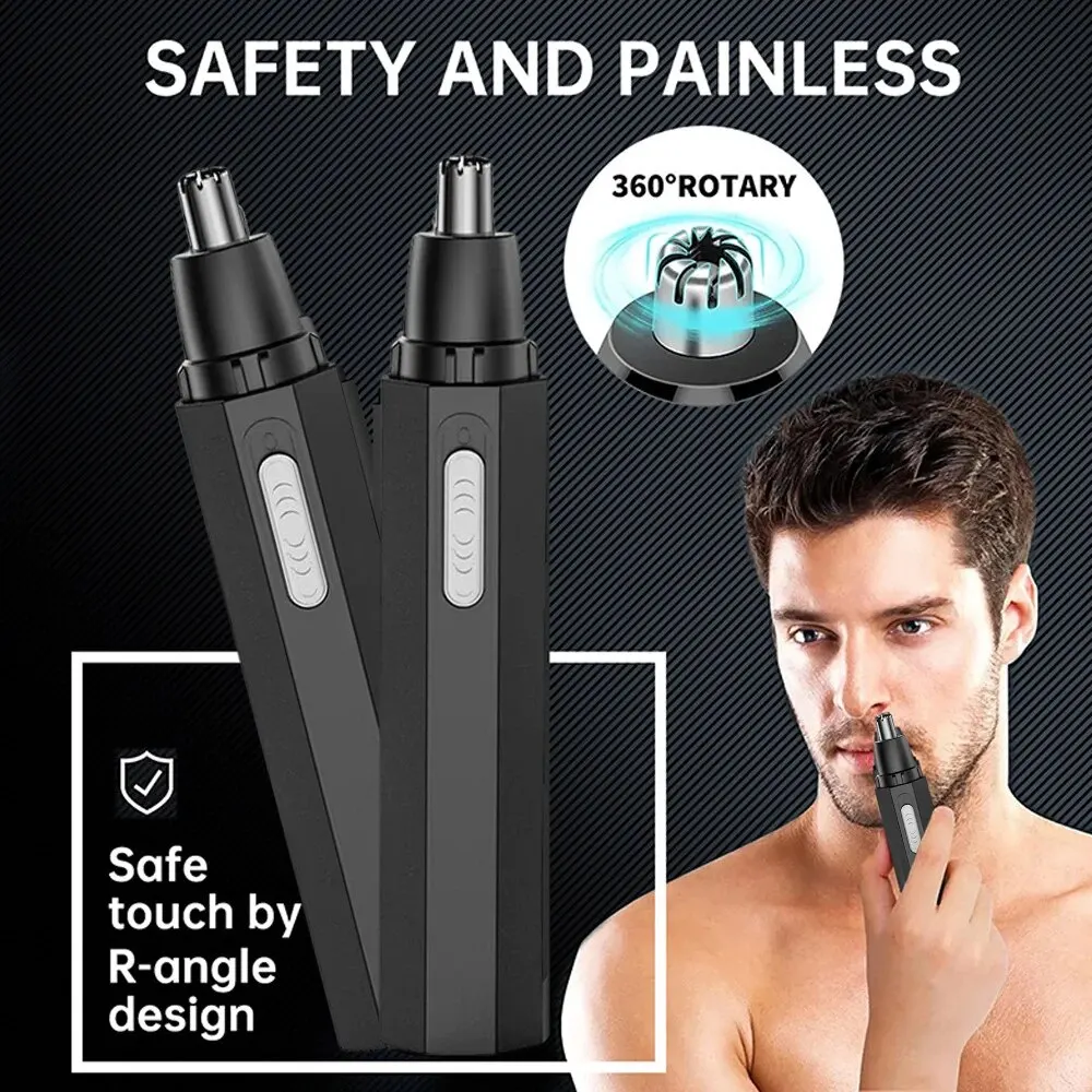 Electric Nose Hair Trimmer Implement Black Shaver Clipper Men Women Neck Eyebrow Trimmer Shaver Man Clean Trimer Razor Remover