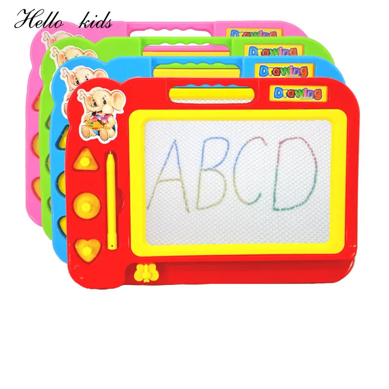 Erasable Magnetic Doodle Writing Drawing Painting Board Pad Educational Toy with 2pcs Stamps for Kids Toddlers Children