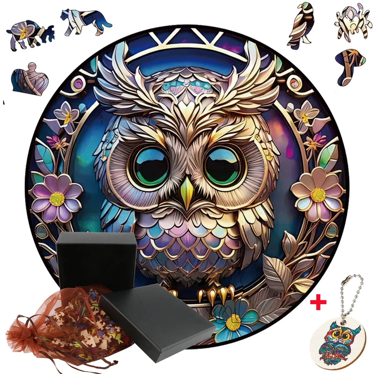 Exquisite Irregular Wooden Owl Jigsaw Puzzles For Kid Fancy Educational Intellectual Toy Adults Charming Wood DIY Crafts