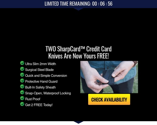 FREE Credit Card Knife Offer Converts 13.3 Percent – Survival Life