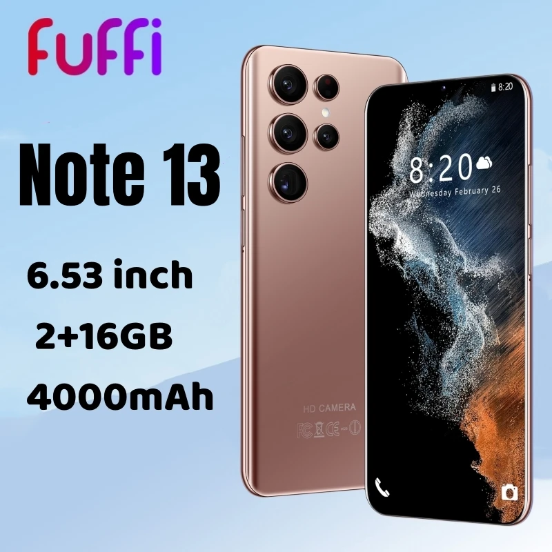 FUFFI Note 13 Smartphone Android 6.53 inch 4000mAh 16GB ROM 2GB RAM Google Play Store Mobile phones Dual SIM Original Cellphones