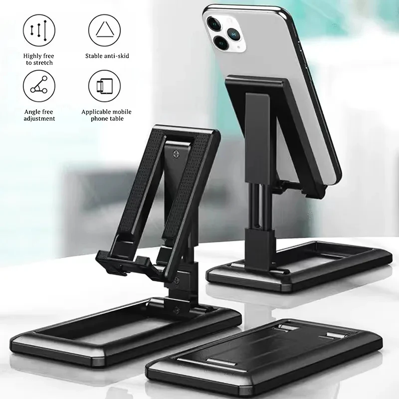 Foldable Desktop Phone Holder Portable Mini Moblie Phone Stand For iPhone Samsung Xiaomi Mobile Phone Support Telephone Holder