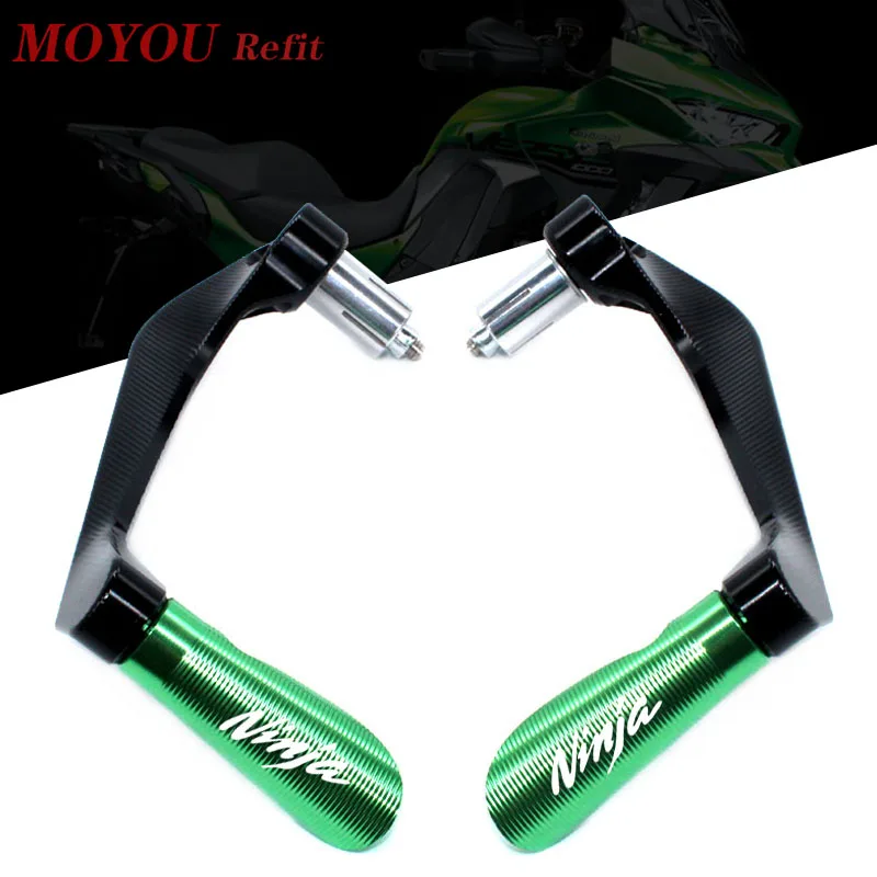 For KAWASAKI NINJA 250 300 400 650 NINJA650R ZX-6R ZX-10R Motorcycle CNC Handlebar Grips Brake Clutch Levers Guard Protector