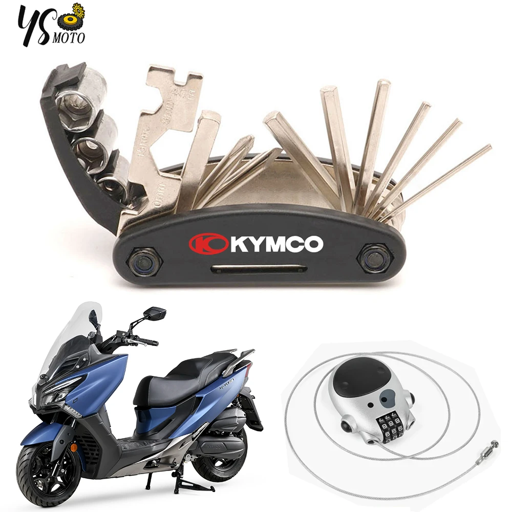 For KYMCO AK550 CT250 XCITING 400 500 Downtown DT 125 200i 300 350 i X-down Motorcycle Tool Repair Screwdriver Set & Helmet lock