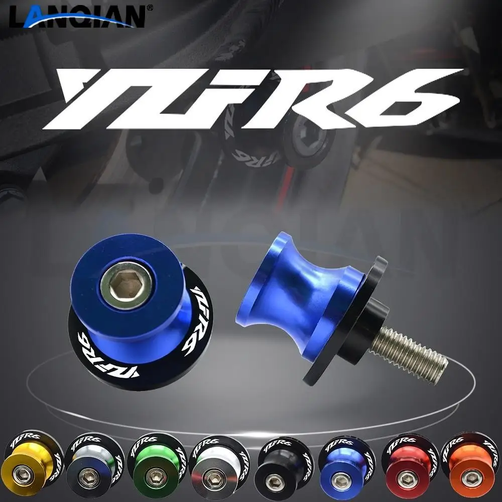 For YAMAHA YZF R6 Motorcycle M6 Swingarm Spools Slider arm Stand Screws YZF-R6 1999 2000 2001 2002 2003 2004 2005 2006 – 2018