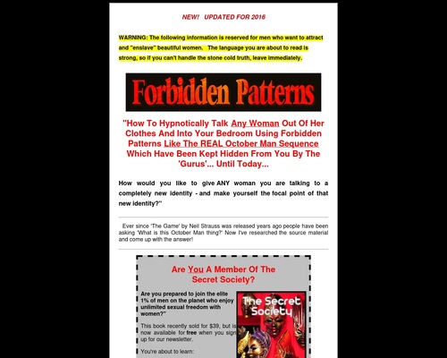 Forbidden Patterns – The October Man Sequence and extra!