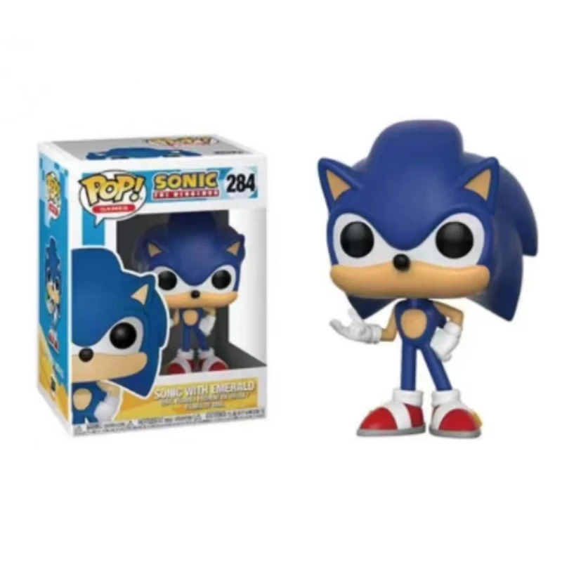 Funko Pop Sonic Pop Cartoon Character Super Sonics Action Figure #283 Sonic Oem Vinyl Model Toy For for Kids Birthday Gift