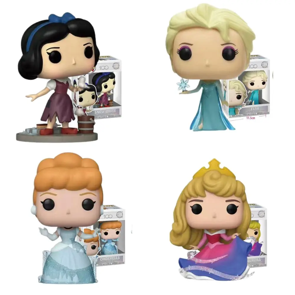 Funkoes Pops Princess Disney Elsa Princess Mermaid 1333#1319#1321#1318#1316Vinyl PVC Figure Toys