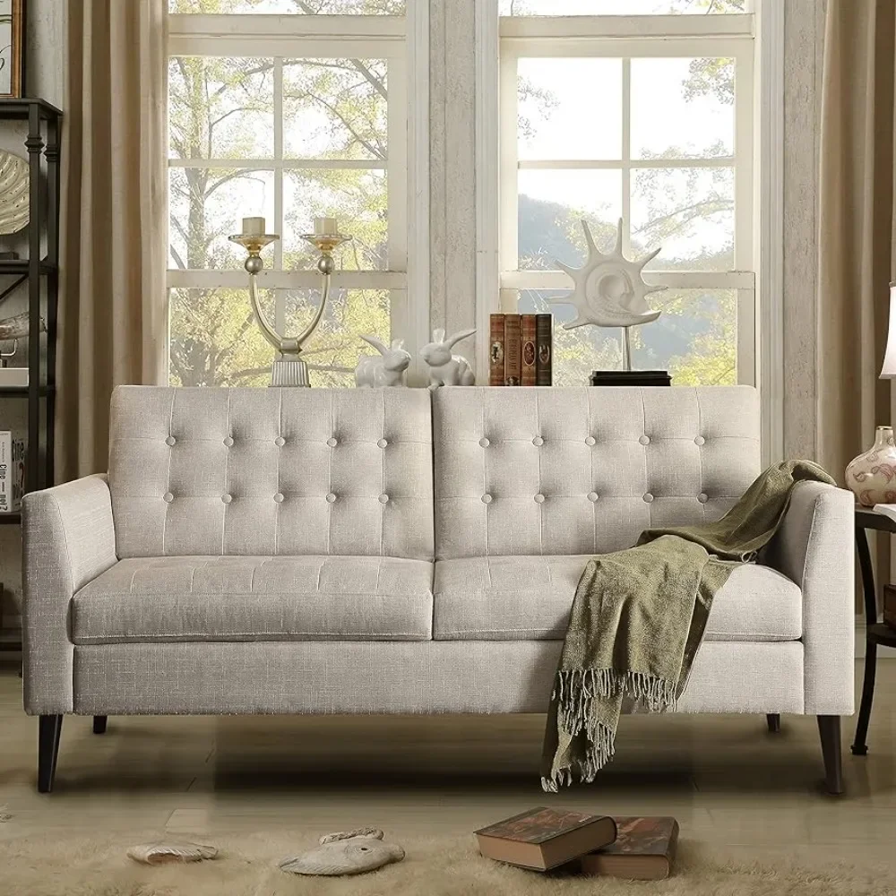 Furniture Sofa in a Box Small Area Couches for Living Room, Standard, Beige