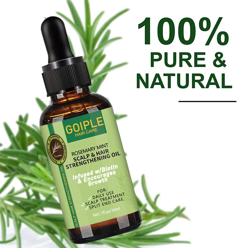 GOIPLE 30ml Rosemary Hair Oil Strengthen Root Serum for Men Women Nourishing and Repairing Anti Loss Rapid Regeneration Hair Oil