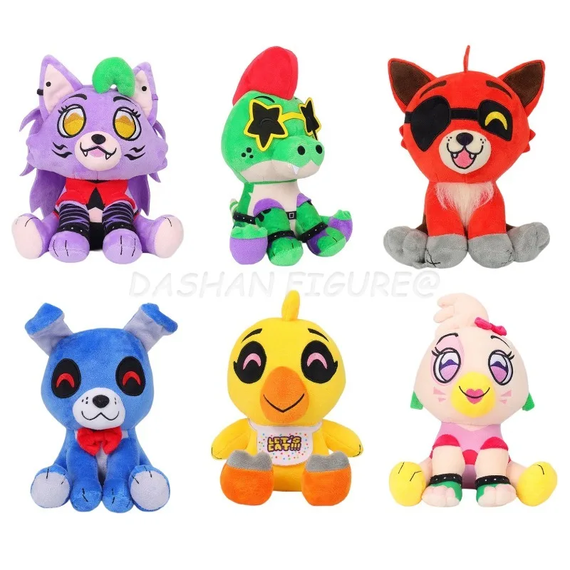 Game FNAF Bonnie Foxy Chica Plush Toys Collection Horror Animal Glamrock Montgomery Gator Stuffed Plush Doll Staff Toys Gifts