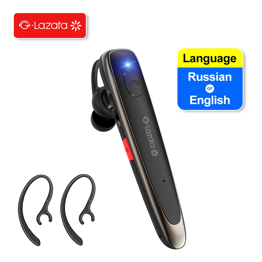 Glazata Wireless Bluetooth Headset 5.1 Earphones Headphone with Dual Mic Hands-Free Noise Canceling Earpiece for Driving