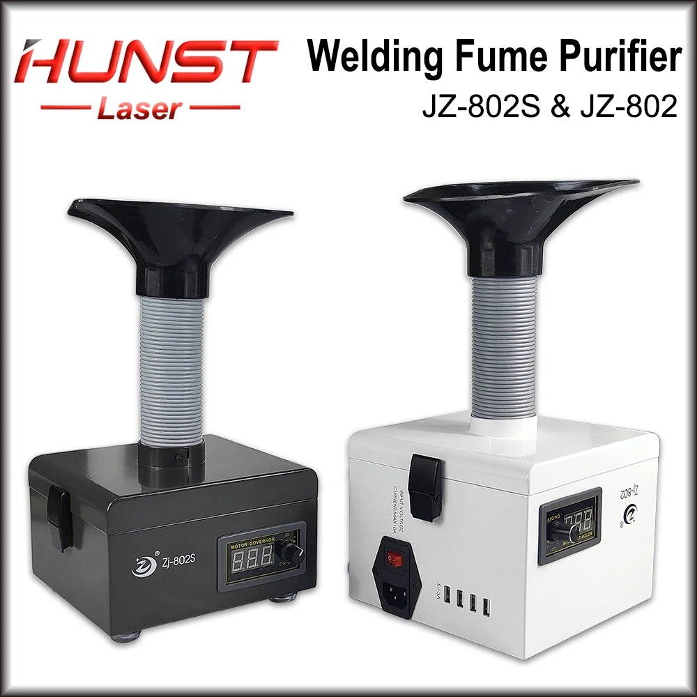 HUNST ZJ- 802 ZJ- 802S Welding Fume Extractor Air Dust Fume Purifier USB Fast Charger Industrial Phone PCB Soldering Repair Tool