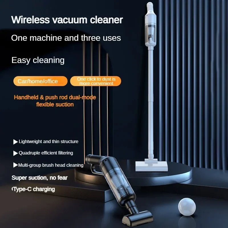 Handheld Cleaning Machine Wireless Car Vacuum Cleaner for Home Mini Portable Wet and Dry Use Cleaners Appliances Car Accessory