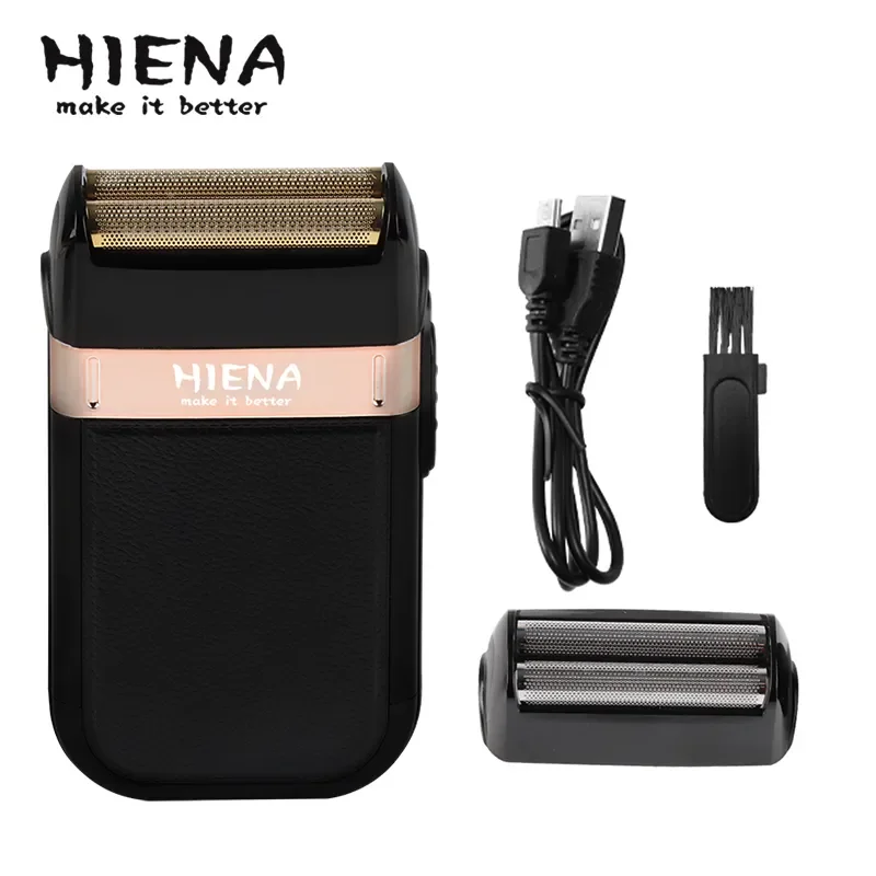 Hiena HI-301 Electric Razor for Men Rechargeable Beard Shaver Reciprocating Blades for Smooth Shaving Portable Travel-Friendly