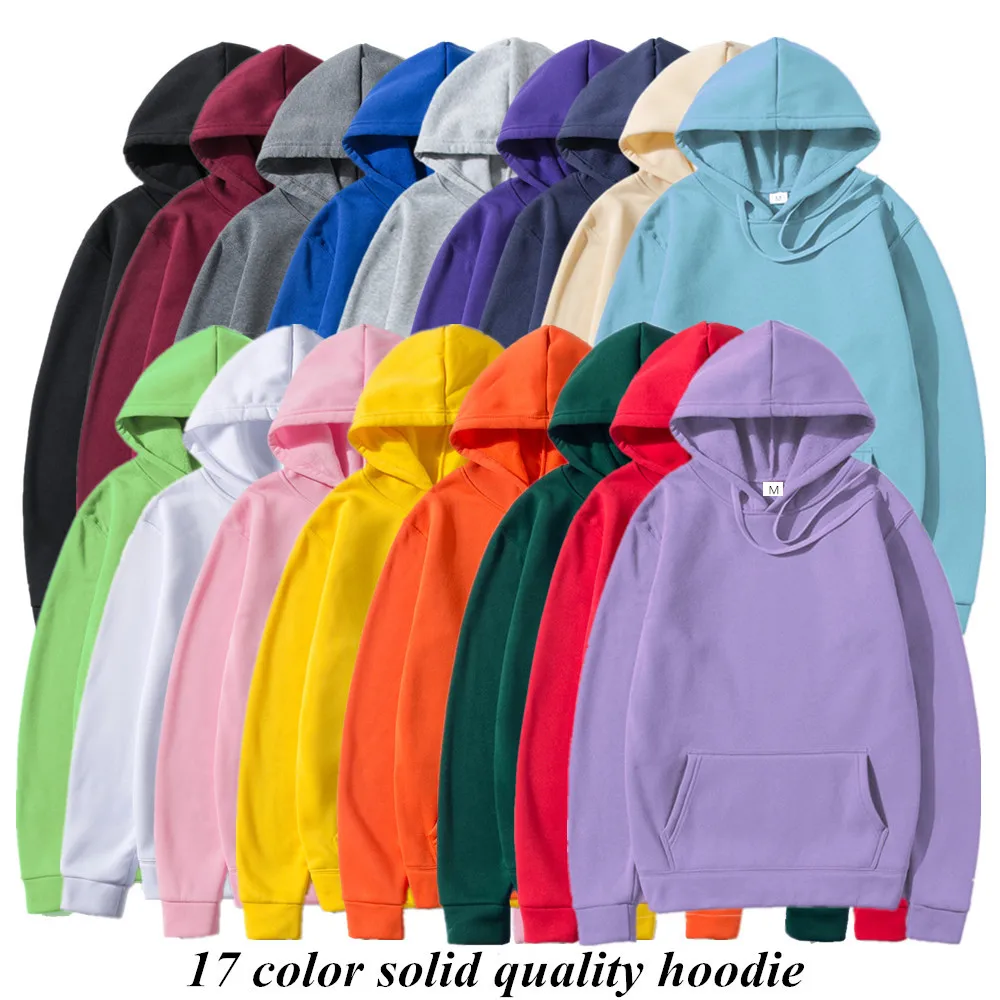 Hoodies Sweatshirts Men Woman Fashion Solid color Red Black Gray Pink  Autumn Winter fleece Hip Hop Hoody Male Brand Casual Tops