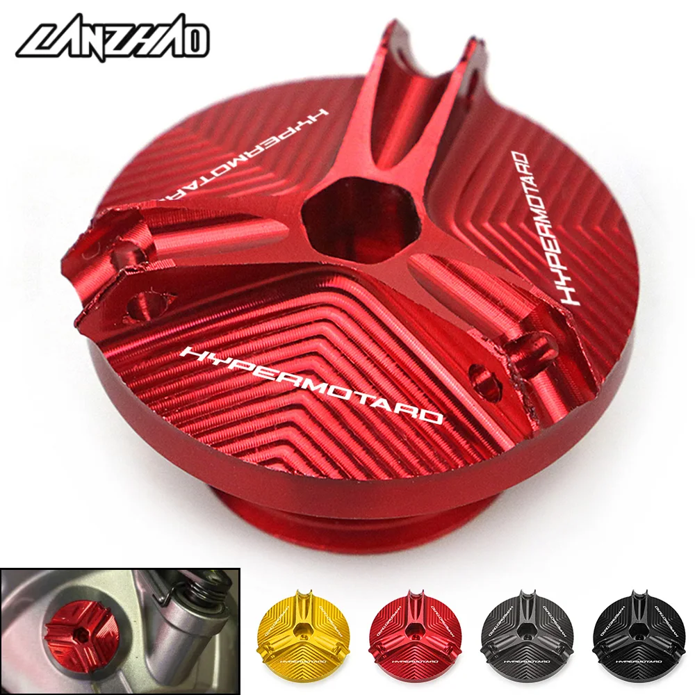 Hypermotard Engine Plug Fuel Filter Cover Cap Bolt CNC Aluminum Motorcycle Accessories M20*2.5 for Ducati Hypermotard 796 950