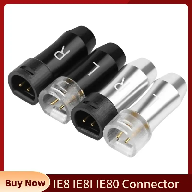 IE8 IE8I IE80 Connector Earphone Pin Conector Audio Jack Headphone Plug Aluminum Alloy Shell Consumer Electronics Black Silver