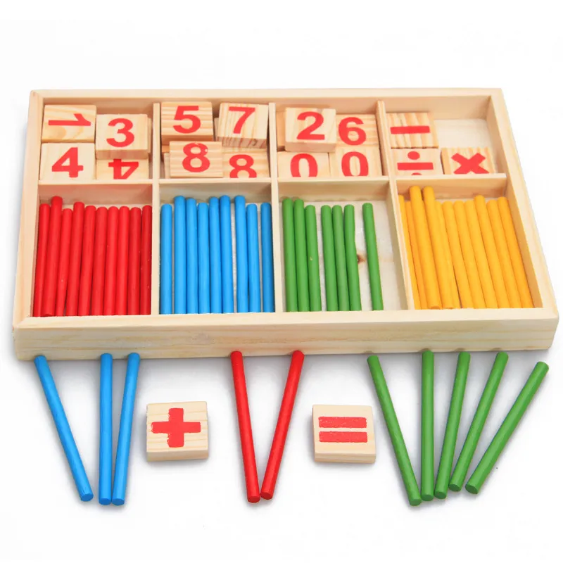 Infant Montessori Arithmetic Toy Children Learning Early Education Puzzle Tools Counting stick Parent-child Games Kids TMZ