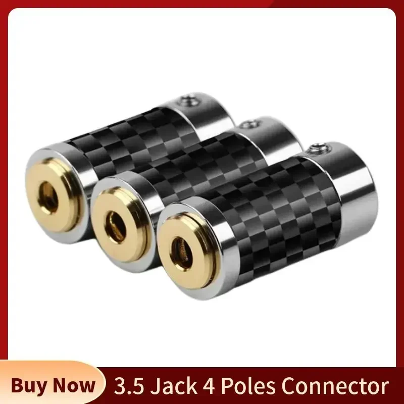 Jack 3.5mm Connector Female 4 Pole Audio Plug Consumer Electronics Carbon Fiber For Soldering Earphones Wire Speaker Terminal