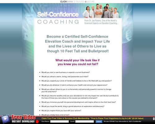 Joe Rubino’s Self-Confidence Coaching Certification Program