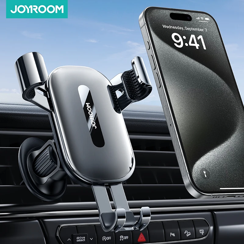 Joyroom Car Phone Holder Mount Upgraded Universal Automobile Vehicle Phone Cradle Vent Clip Hands-Free Phone Mount For iPhone